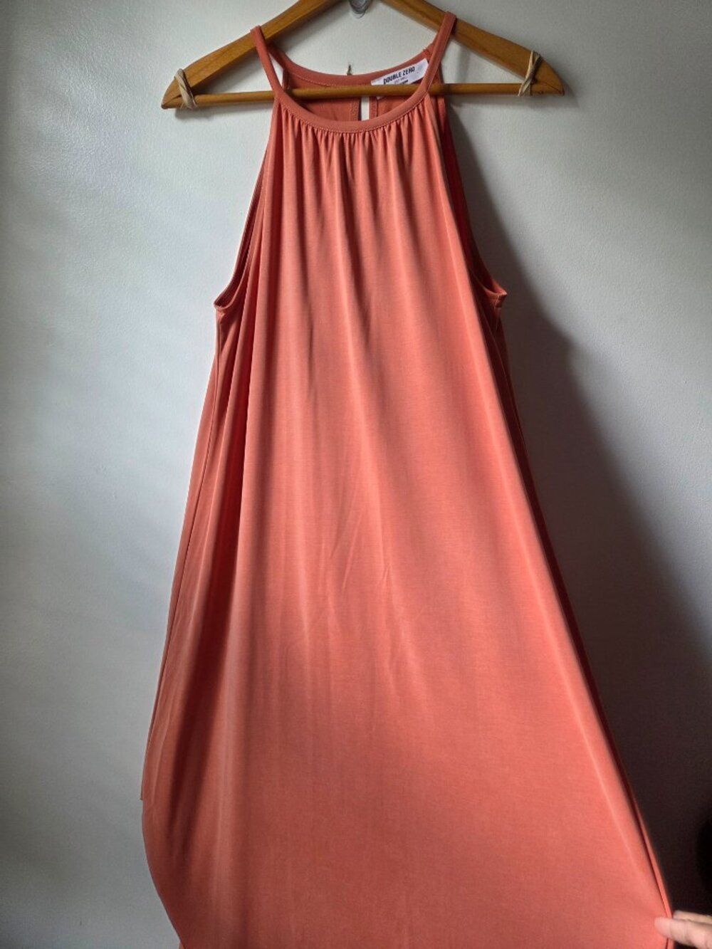 NEVER WORN DOUBLE ZERO SPICY SMALL HALTER CURVED HEM MAXI DRESS SZ SMALL